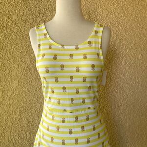 Simply Styled 2 Girls Sleeveless Pineapple Print Dress Size L 14‎ NWT Summer